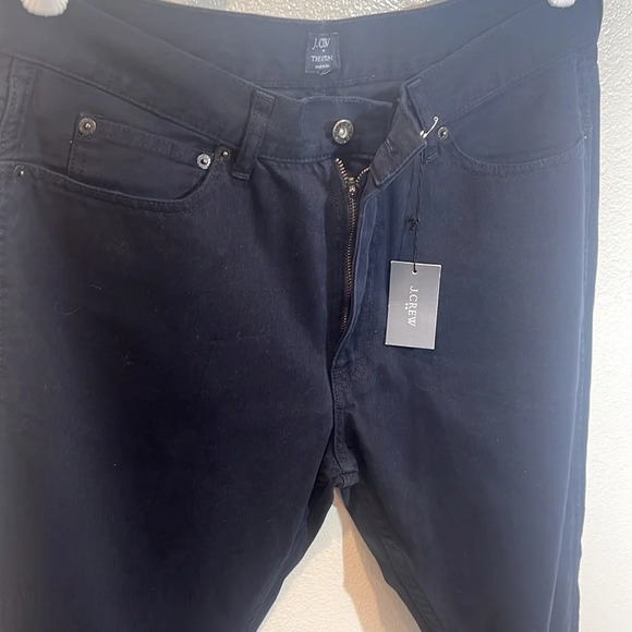 J Crew Mens Zipper Fly Dark Wash Straight Leg Sutton Jeans Blue 36x34 - Picture 3 of 4